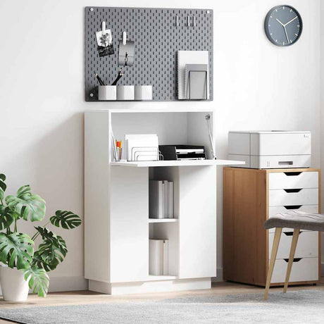 Vidaxl bureau wit 71,5 x 31,5 x 106,5 cm bewerkt hout