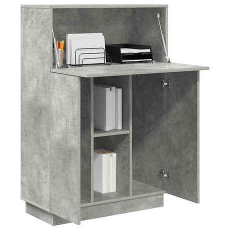 Vidaxl bureau beton grijs 71,5 x 31,5 x 106,5 cm bewerkt hout