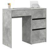 Vidaxl bureau beton grijs bewerkt hout 90 x 37,5 x 75 cm