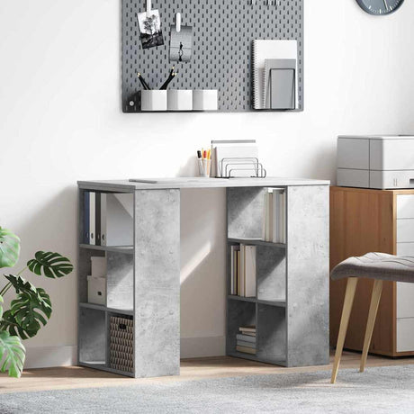 Vidaxl bureau beton grijs bewerkt hout 90 x 50 x 75 cm