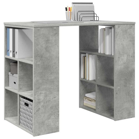 Vidaxl bureau beton grijs bewerkt hout 90 x 50 x 75 cm