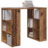 Vidaxl bureau oud hout bewerkt hout 90 x 50 x 75 cm
