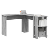 Vidaxl hoekbureau grijs sonoma bewerkt hout 140 x 113,5 x 75 cm