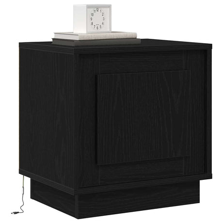 Vidaxl nachtkastje zwart 44 x 34,5 x 45 cm bewerkt hout