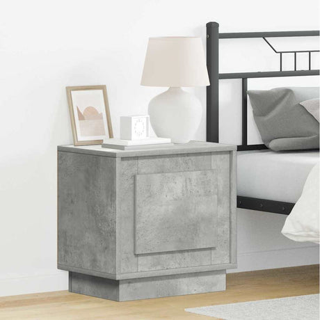 Vidaxl nachtkastje beton grijs 44 x 34,5 x 45 cm bewerkt hout