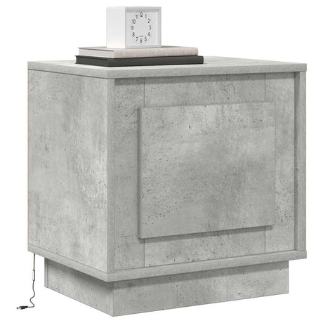 Vidaxl nachtkastje beton grijs 44 x 34,5 x 45 cm bewerkt hout