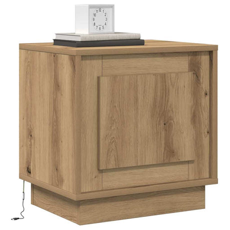 Vidaxl nachtkastje artisan eiken 44 x 34,5 x 45 cm bewerkt hout