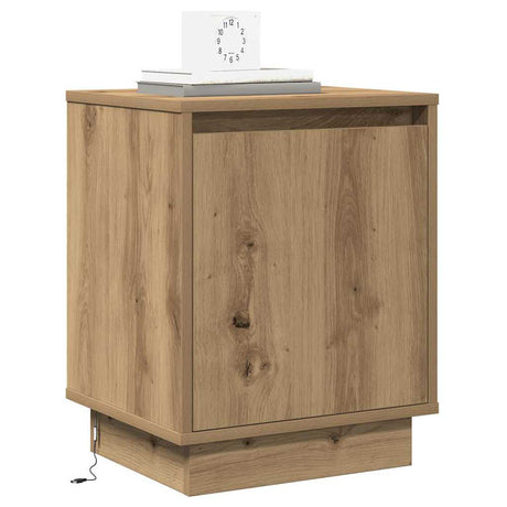 Vidaxl nachtkastje artisan eiken 39 x 34,5 x 50 cm bewerkt hout