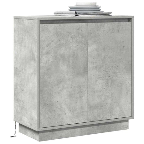 Vidaxl led sideboard betongrijs 71 x 34,5 x 75 cm bewerkt hout