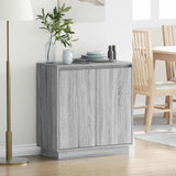 Vidaxl led sideboard grijs sonoma 71 x 34,5 x 75 cm bewerkt hout