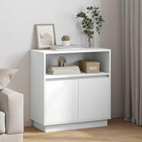 Vidaxl led sideboard wit 71 x 34,5 x 75 cm bewerkt hout