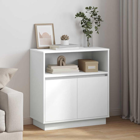 Vidaxl led sideboard wit 71 x 34,5 x 75 cm bewerkt hout