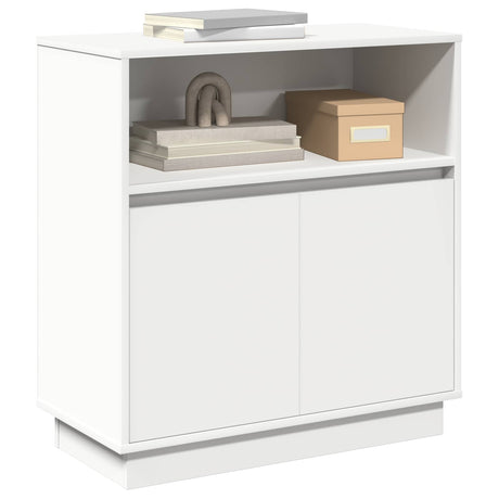 Vidaxl led sideboard wit 71 x 34,5 x 75 cm bewerkt hout