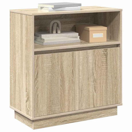 Vidaxl led sideboard sonoma eiken 71 x 34,5 x 75 cm bewerkt hout