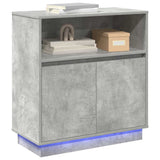 Vidaxl led sideboard betongrijs 71 x 34,5 x 75 cm bewerkt hout