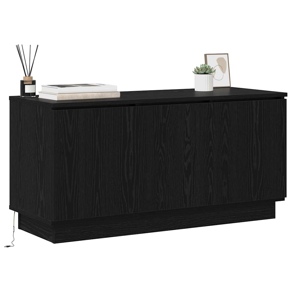 Vidaxl tv-kast 100 x 38 x 49 cm zwart eiken bewerkt hout
