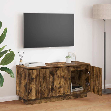 Vidaxl tv-kast 100 x 38 x 49 cm gerookt eiken bewerkt hout