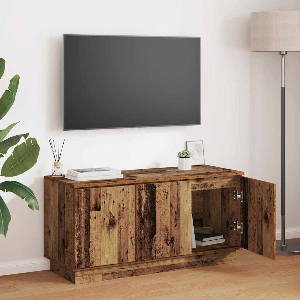 Vidaxl tv-kast 100 x 38 x 49 cm oud hout bewerkt hout