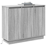 Vidaxl led sideboard grijs sonoma 90 x 32 x 75 cm bewerkt hout