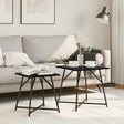 Vidaxl bijzettafelset 2 st zwart eiken 50 x 50 x 50 cm