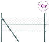 Vidaxl afrasteringspaal groen 10 x 0,8 m (25 mm gaas) staal en pvc