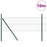 Vidaxl afrasteringspaal groen 10 x 0,8 m (36 mm gaas) staal en pvc