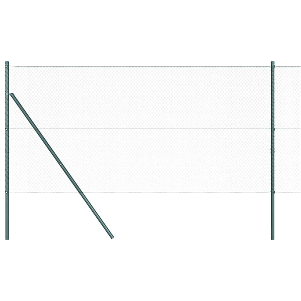 Vidaxl afrasteringspaal groen 10 x 1 m (13 mm gaas) staal en pvc