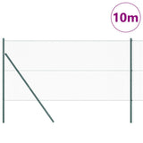 Vidaxl afrasteringspaal groen 10 x 1 m (25 mm gaas) staal en pvc