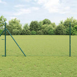 Vidaxl afrasteringspaal groen 10 x 1,2 m (50 mm gaas) staal en pvc