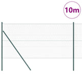 Vidaxl afrasteringspaal groen 10 x 1,4 m (36 mm gaas) staal en pvc
