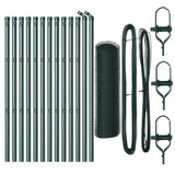 Vidaxl afrasteringspaal groen 25 x 0,8 m (13 mm gaas) staal en pvc