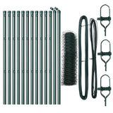Vidaxl afrasteringspaal groen 25 x 0,8 m (36 mm gaas) staal en pvc