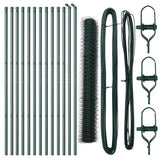 Vidaxl afrasteringspaal groen 25 x 1,4 m (50 mm gaas) staal en pvc