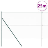 Vidaxl afrasteringspaal groen 25 x 1,6 m (25 mm gaas) staal en pvc