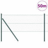 Vidaxl afrasteringspaal groen 50 x 0,6 m (50 mm gaas) staal en pvc