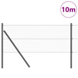 Vidaxl afrasteringspaal grijs 10 x 0,6 m (25 mm gaas) staal en pvc