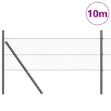 Vidaxl afrasteringspaal grijs 10 x 0,8 m (25 mm gaas) staal en pvc