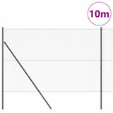 Vidaxl afrasteringspaal grijs 10 x 1,6 m (13 mm gaas) staal en pvc