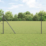 Vidaxl afrasteringspaal grijs 25 x 1 m (36 mm gaas) staal