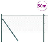 Vidaxl afrasteringspaal grijs 50 x 0,6 m (25 mm gaas) staal en pvc