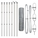 Vidaxl afrasteringspaal zilver 10 x 0,8 m (36 mm gaas) staal