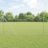 Vidaxl afrasteringspaal zilver 10 x 1,4 m (50 mm gaas) staal