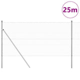 Vidaxl afrasteringspaal zilver 25 x 1 m (36 mm gaas) staal