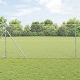 Vidaxl zeshoekig gaashek met grondbevestiging 25 x 1,2 m zilver mesh