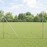 Vidaxl afrasteringspaal zilver 25 x 1,6 m (50 mm gaas) staal