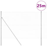 Vidaxl afrasteringspaal zilver 25 x 1,6 m (50 mm gaas) staal