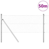 Vidaxl afrasteringspaal zilver 50 x 0,6 m (36 mm gaas) staal