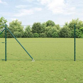 Vidaxl zeshoekig gaasgek met palen 10 x 1 m pvc-coated staal groen