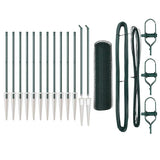 Vidaxl afrasteringspaal groen 25 x 0,4 m (13 mm gaas) staal en pvc