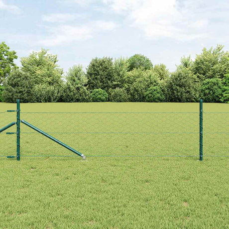 Vidaxl zeshoekig gaasgek met palen 25 x 0,5 m pvc-coated staal mesh